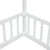 White Double Twin House-Style Toddler Floor Bed with Fence & Guardrails