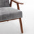 Mid-Century Modern Accent Chair - Solid Wood Frame, Extra-Thick Backrest, Ideal for Living Room, Bedroom, or Reading Room