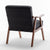 Mid-Century Modern Accent Chair - Solid Wood Frame, Extra-Thick Backrest, Ideal for Living Room, Bedroom, or Reading Room