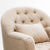 Anatasia Beige Tufted Fabric Armchair