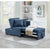 4 in 1 Blue Multifunctional Sofa Bed with Adjustable Backrest