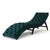 Teal Velvet Tufted Chaise Lounge