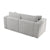 Light Gray Microfiber Modular Sofa