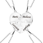 Load image into Gallery viewer, Personalized Family Heart Puzzle Necklace
