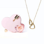 Load image into Gallery viewer, Eternal Love Box Dual Hearts Engraved Necklace
