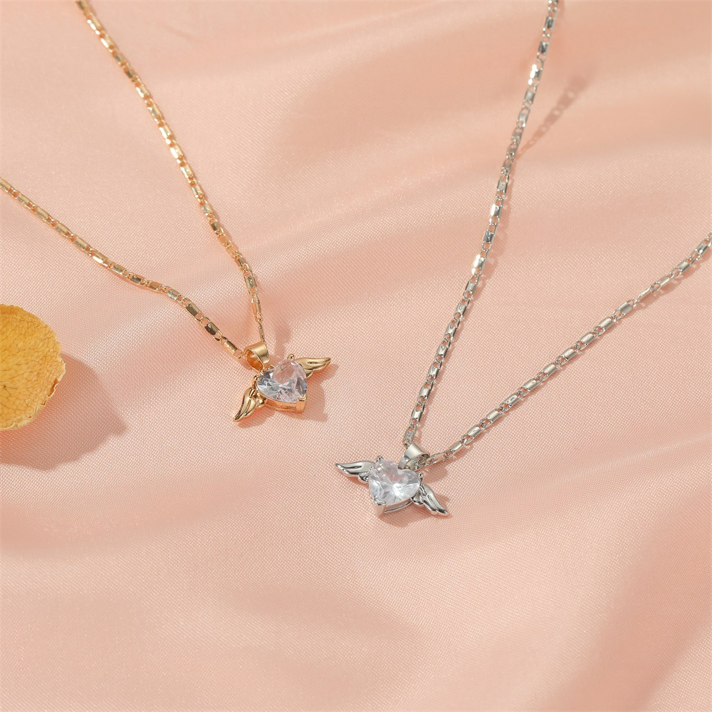 Love Wings Necklace Hearts & Wings Chain