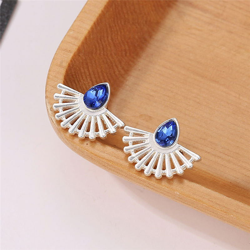 Art Deco Fan Earrings Boho Stud Earrings