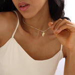 Load image into Gallery viewer, Chunky Feminine Letter Initial Necklace

