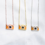 Load image into Gallery viewer, Dainty Camera Custom Personalized Necklace

