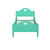 Seasoft Green Twin Macaron Toddler Bed Frame with Safety Rails