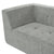 Mombasa 3-Seat Chenille Sofa in Light Gray