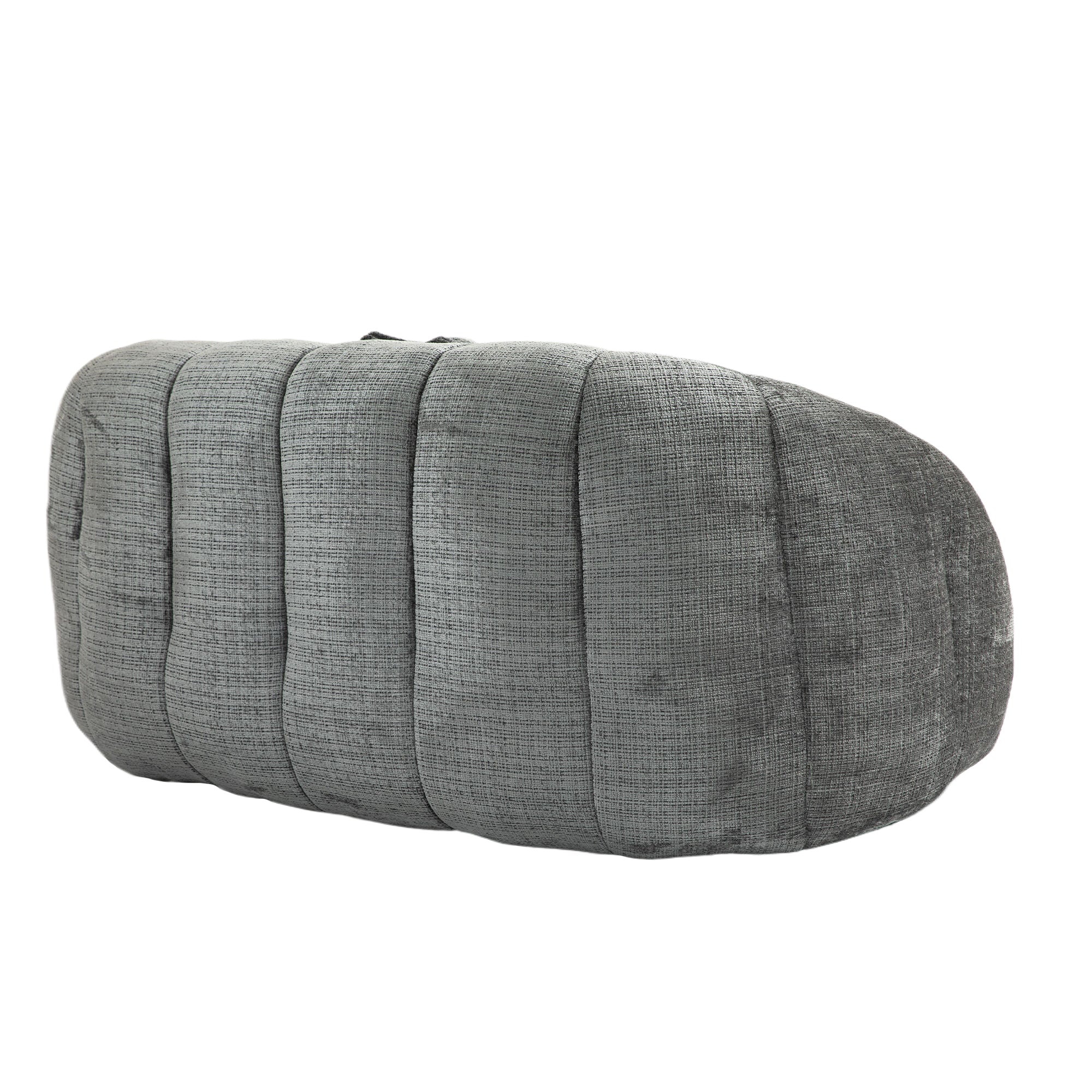 Gray Chenille Bean Shape 2-Seater Lazy Sofa