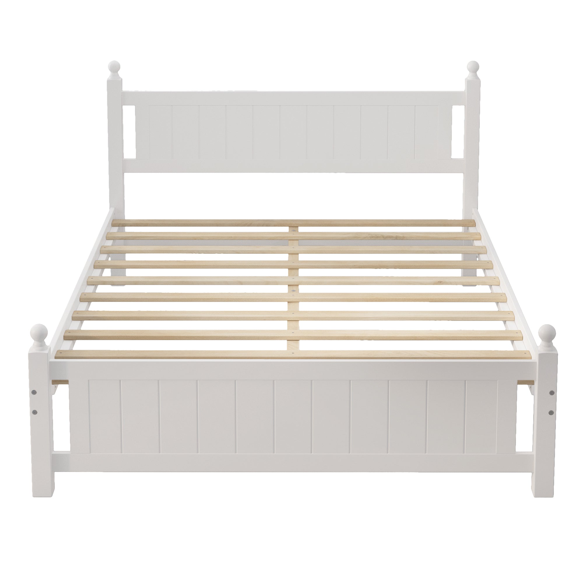 Mid-Century Modern Queen Size Wood Bed Frame