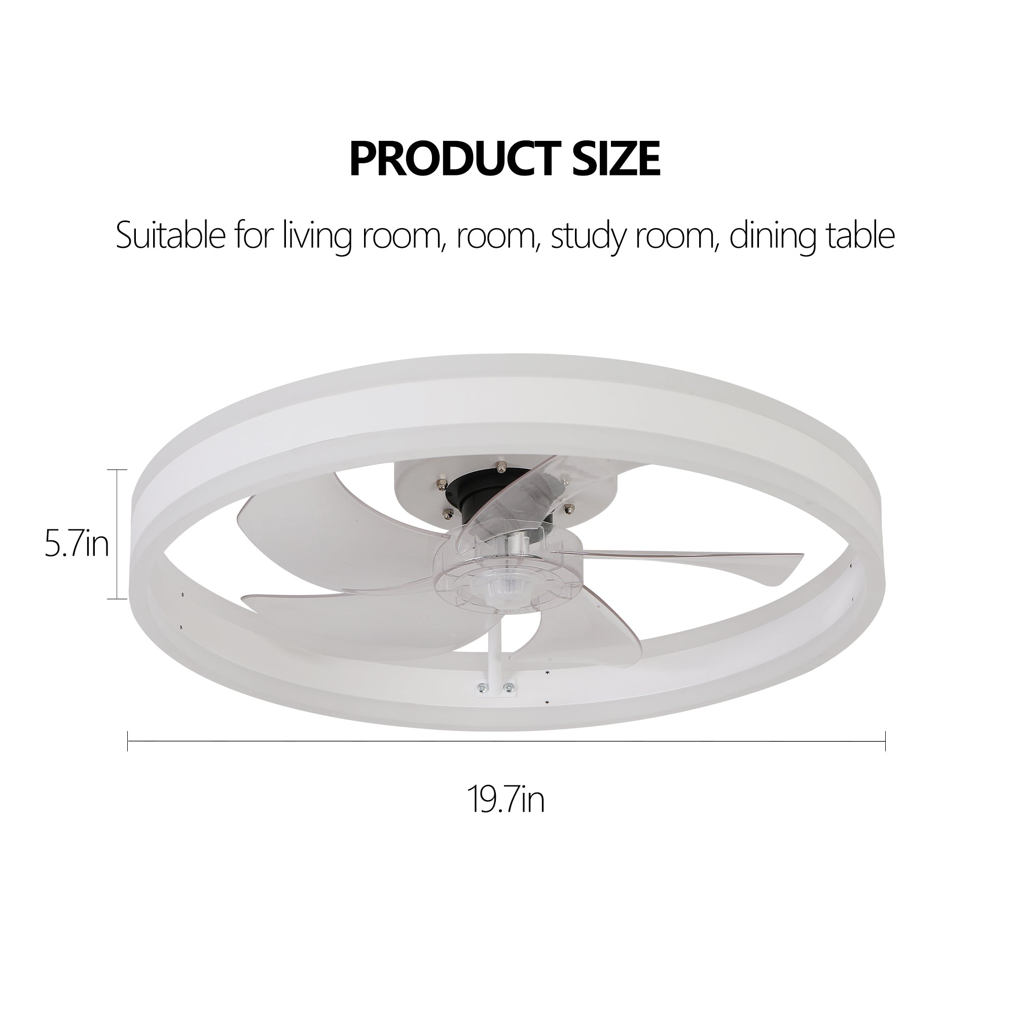 6 Speed Ceiling Fan with Dimmable LED Lights