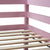 Pink Twin High Loft Bed with Built-in Desk, Rubber Wood Frame, and Safety Guardrail