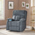 Lumbar Heating & Massage Recliner In Charcoal Fabric