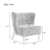 Armless Cream Sherpa Tufted Accent Chair