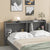 Gray Full Bed with Bookcase, Twin Trundle, and Drawers