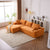 Dakar 4-Seat Minimalist Modular Sofa in Orange