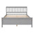 Gray Full Bed with Headboard, Footboard, and Matching Nightstand