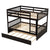 Espresso Full Over Full Bunk Bed with Trundle, Convertible to Two Full-Size Beds