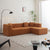 Harare 3-Seat Modular Sofa in Burnt Orange Brown