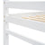 White Twin High Loft Bed with Ladder Landing Platform, Ladders, and Guardrails