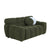 Olive Green Boucle Rolled Arm Split Back Marshmallow Sofa