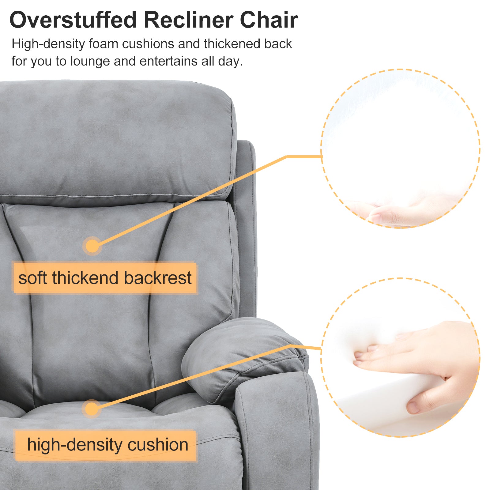 Electric Power Lift Recliner Chair for Seniors - Light Gray Fabric, Remote Control, Side Pocket, Ideal for Elderly Comfort