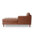 Contemporary Chaise Lounge with Bolster Pillow and Birch Wood Legs