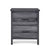 Pre-Assembled Nightstand with Faux Wood Finish In Dark Grey