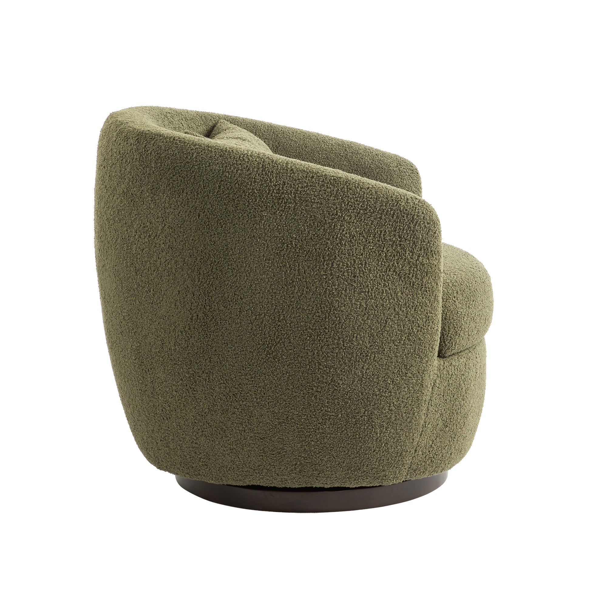 Dark Green Upholstered Swivel Accent Chair