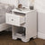 Elegant Design Nightstand with Drawer and Open Shelf In White