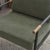 Mid Century Modern Upholstered Lounge Chair In Green Chenille