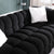 Black Boucle 5-Seater Marshmallow Loveseat Sofa