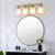 24.4-Inch Golden Bathroom Light Fixture with Frosted Glass Shades