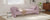 Pink Modern Linen Upholstered Chaise Lounger Daybed