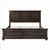 Rich Brown Queen Traditional Wooden Panel Bed Frame