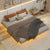 Gray King Size Floating Bed with LED Lights