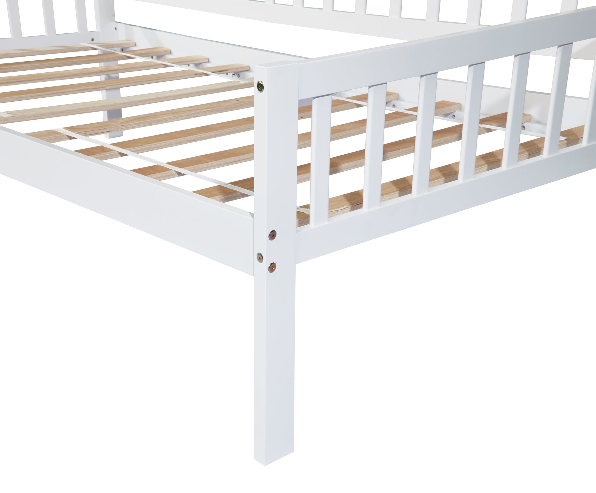 Twin-Size Pine Wood Daybed with Two Storage Drawers In White