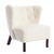 Armless Cream Sherpa Tufted Accent Chair