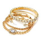 Load image into Gallery viewer, 4pcs Diamond Shimmer Bracelet Stack
