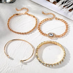 Load image into Gallery viewer, 4pcs Diamond Shimmer Bracelet Stack
