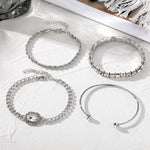 Load image into Gallery viewer, 4pcs Diamond Shimmer Bracelet Stack
