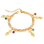 Load image into Gallery viewer, Linked Family Charm with Birthstone Bracelet
