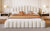 Queen Beige Velvet Upholstered Bed Frame with Shell-Shaped Headboard and Storage