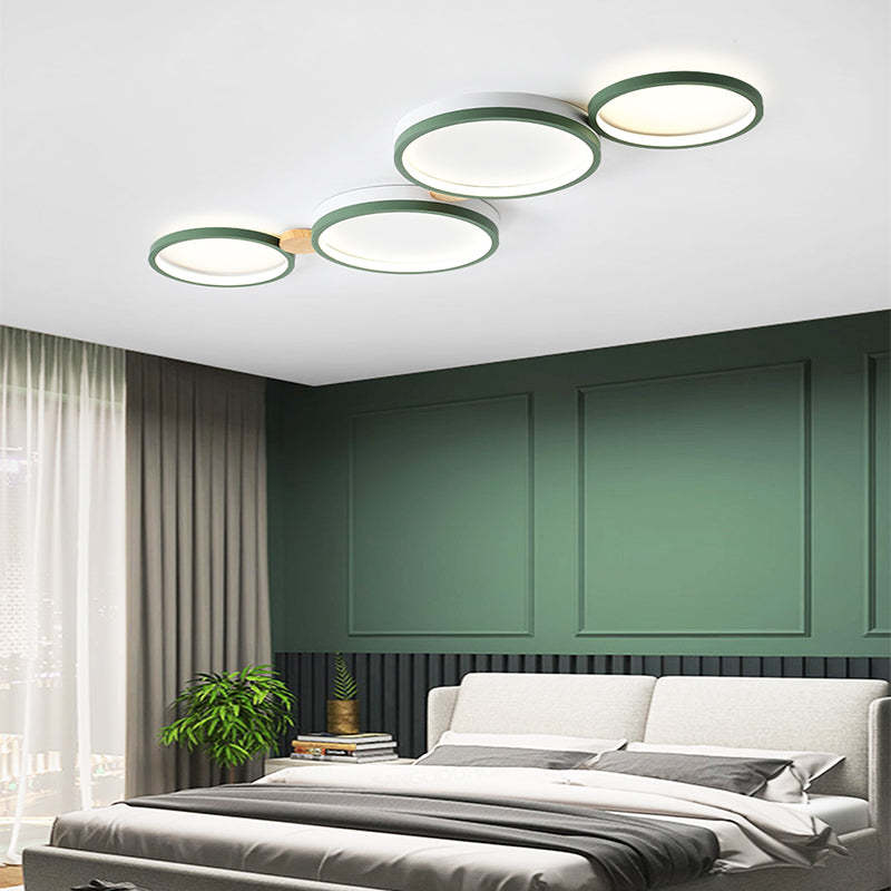 Contemporary Round Flush Mount Ceiling Light