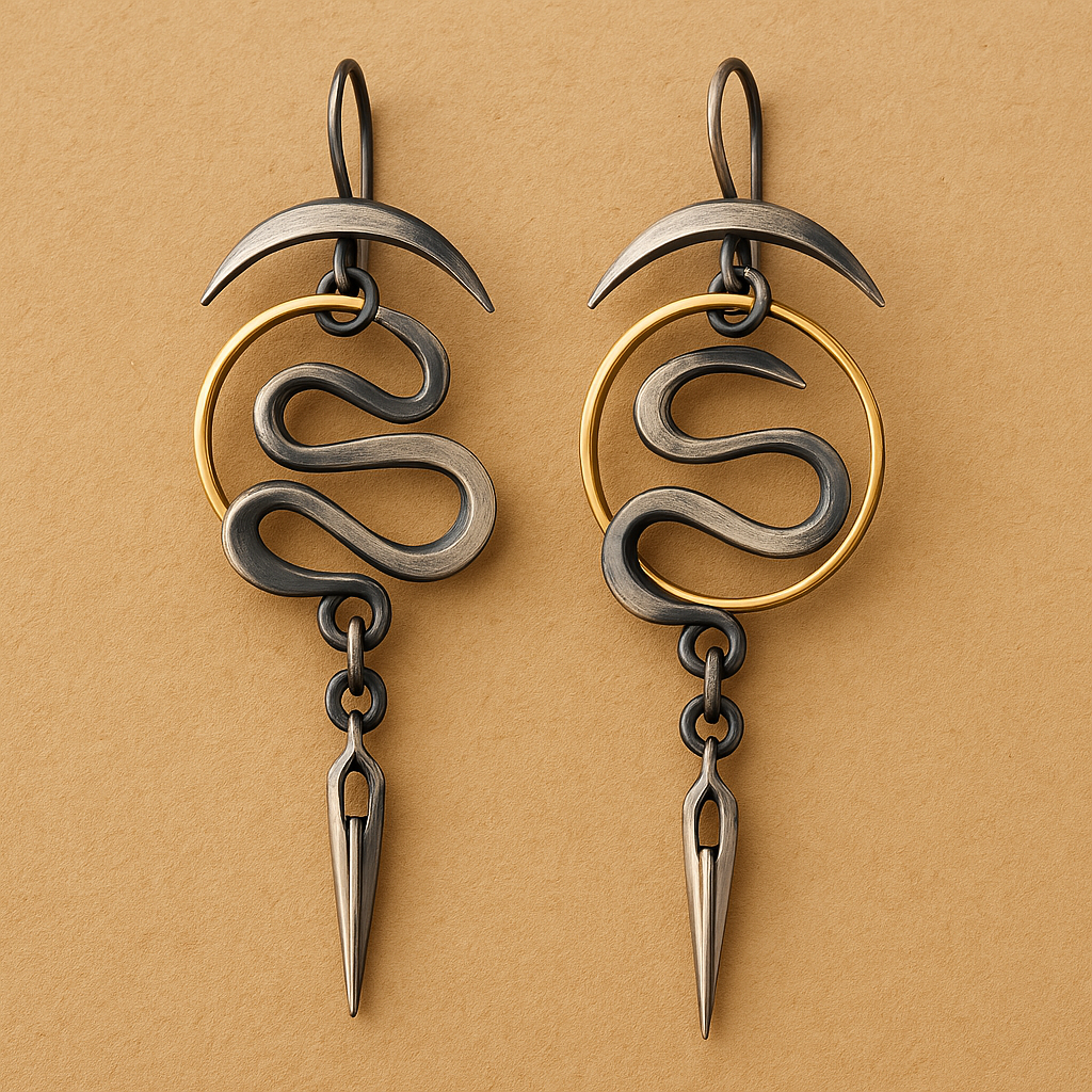 Sparkling Spiral Drop Earrings