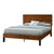 Queen Size Mid-Century Modern Solid Pinewood Bed Frame