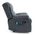 Lumbar Heating & Massage Recliner In Charcoal Fabric